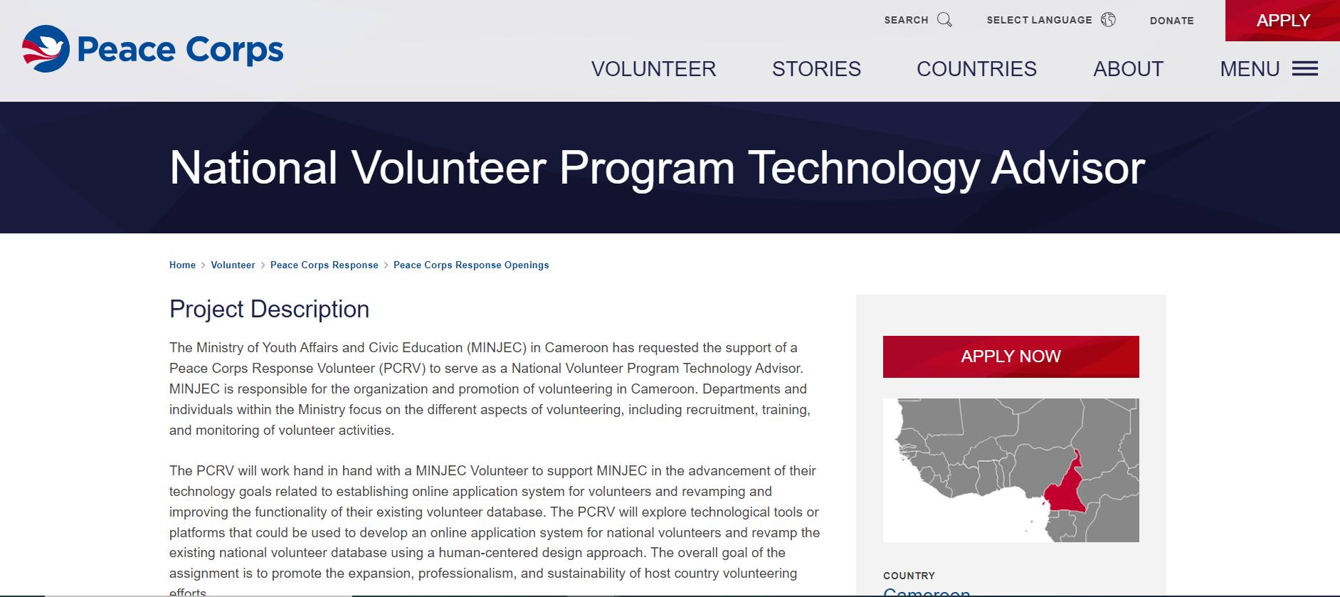 National Volunteer Program Technology Advisor