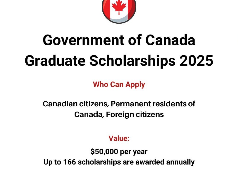 Government of Canada Graduate Scholarships 2025