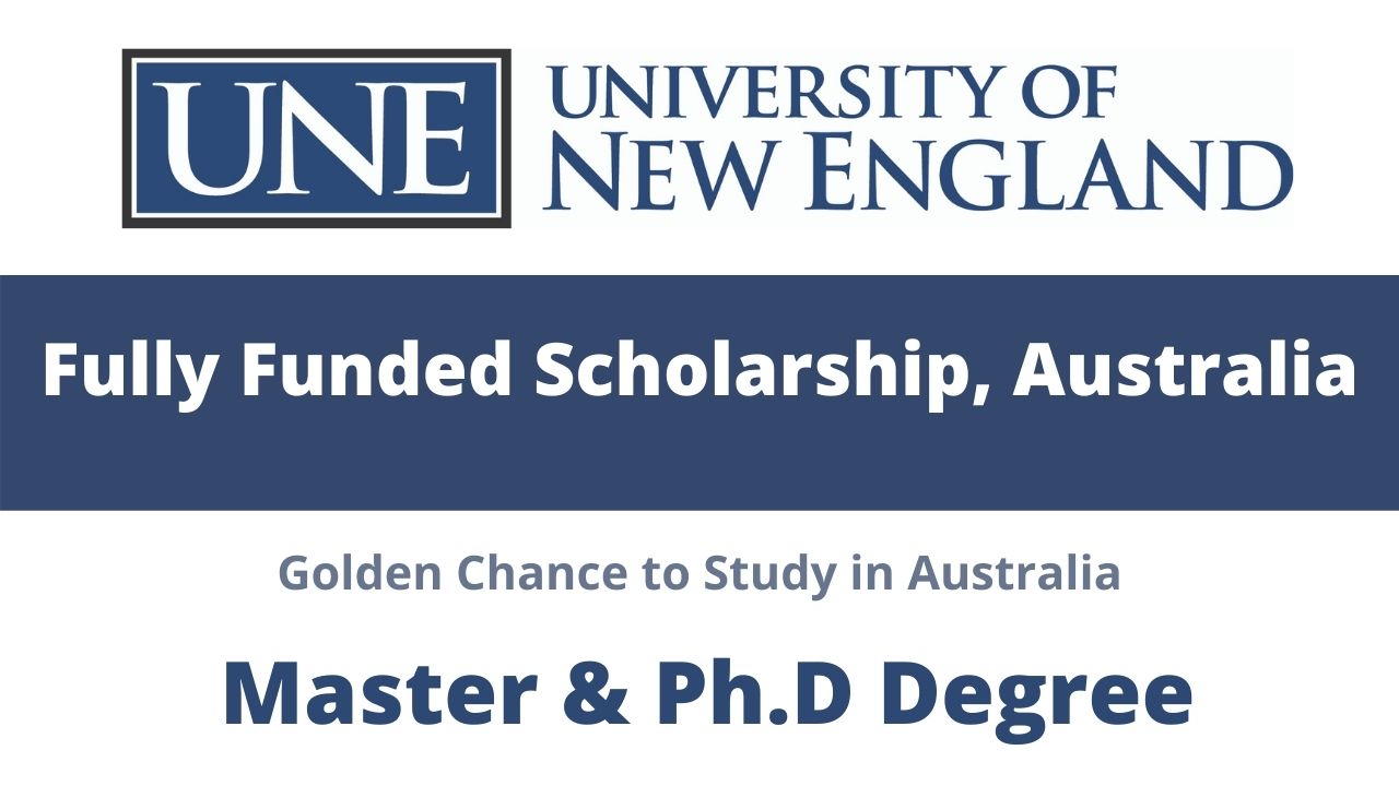 University of New England PhD Scholarship in Australia | Fully Funded